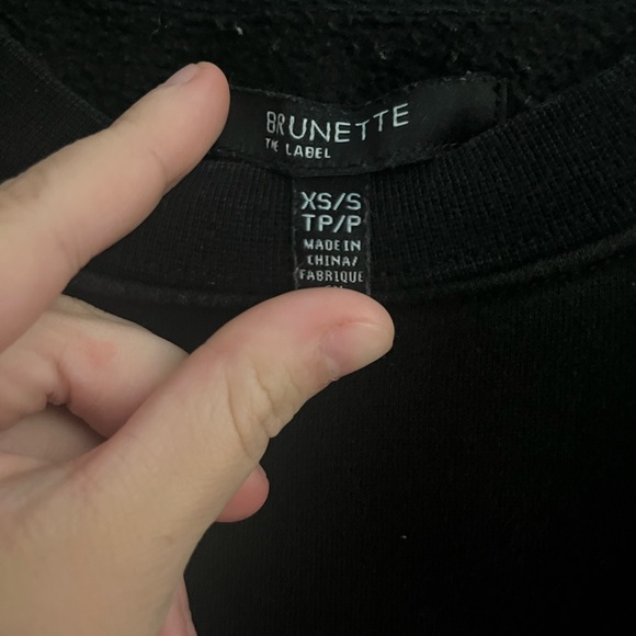 Brunette the Label Distressed Varsity Crewneck - Picture 2 of 2